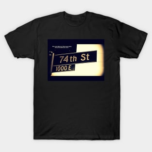 74th Street, Los Angeles, California by Mistah Wilson T-Shirt
